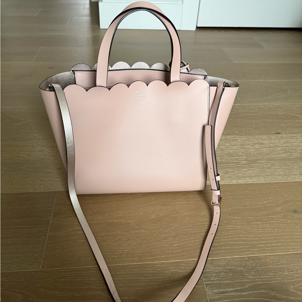 Light Pink Scalloped Kate Spade Tote Bag